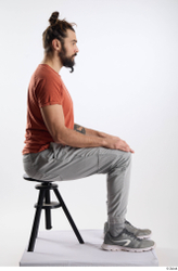 Man White Slim Male Studio Poses